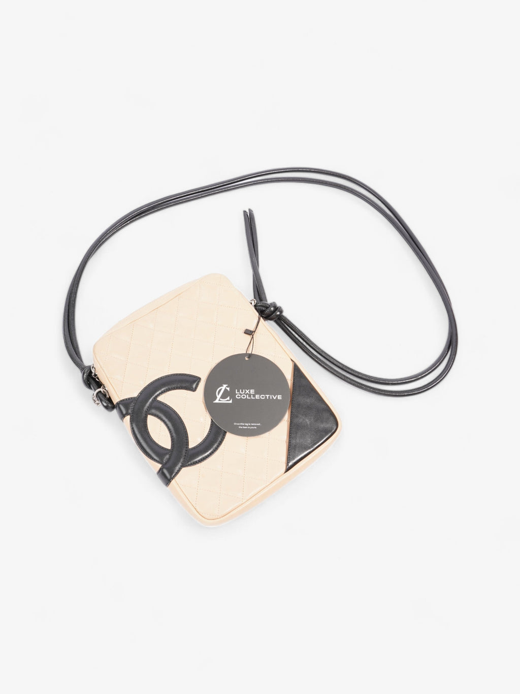 Chanel Cambon Beige / Black Lambskin Leather