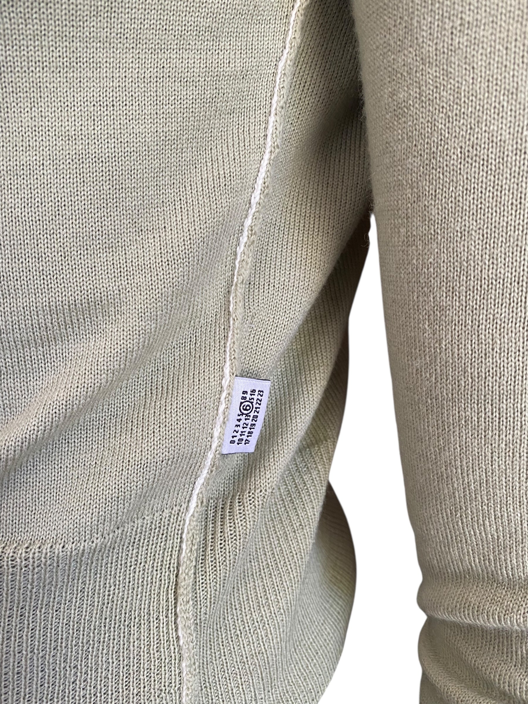 Maison Margiela MM6 Sage Green Reverse Wool igan - M