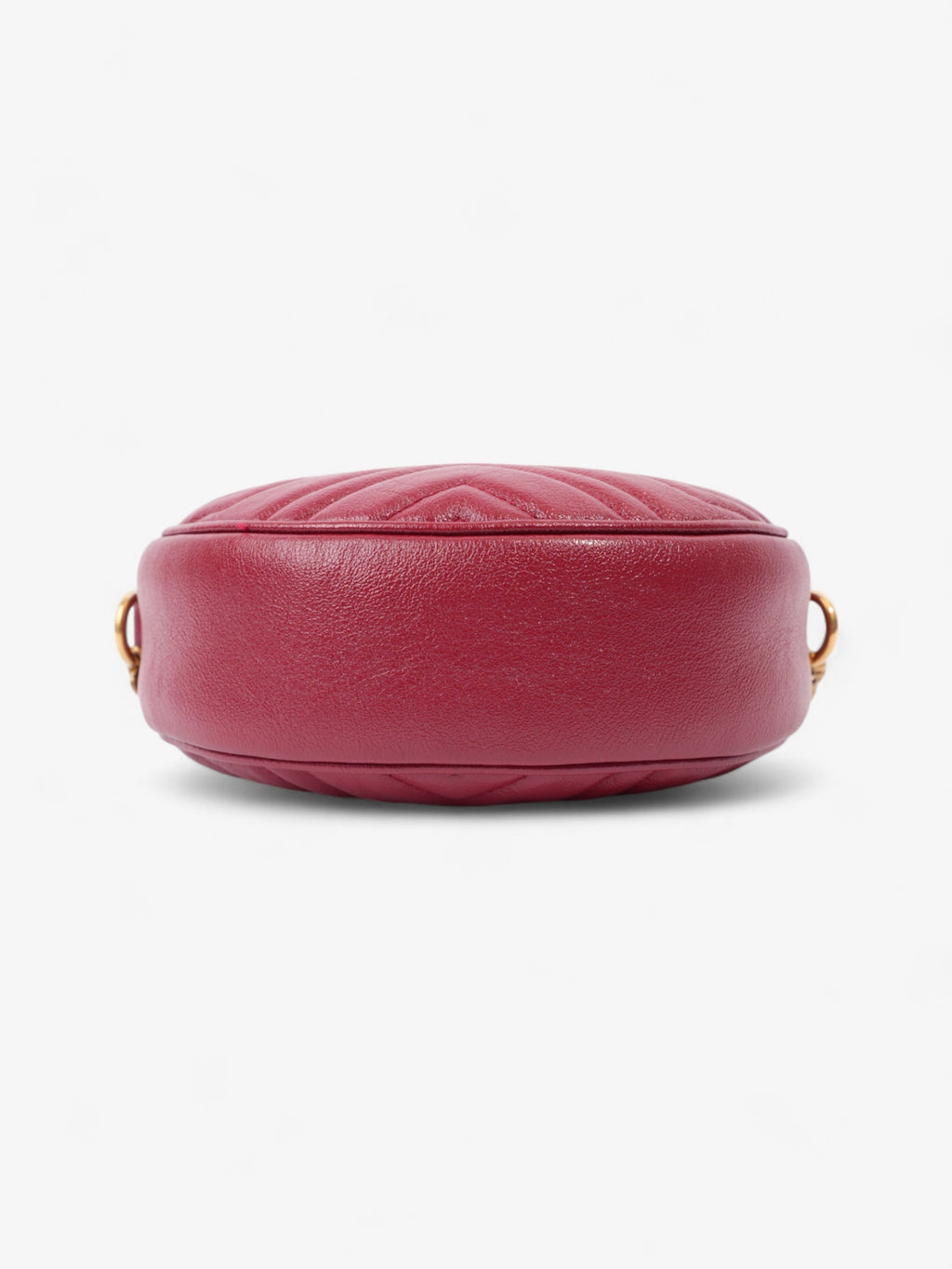 Gucci Marmont Round Bag Red Matelasse Leather