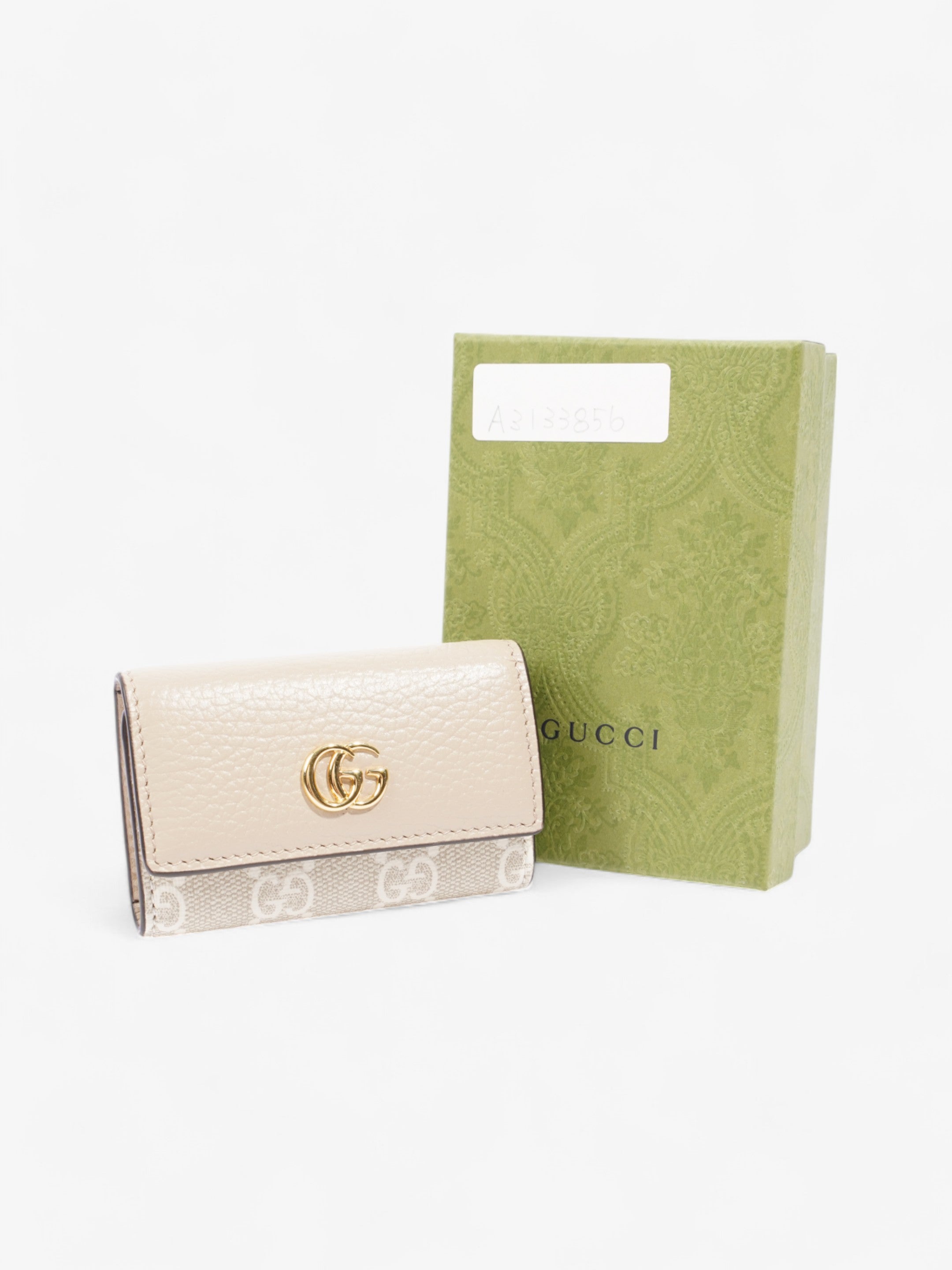Gucci Key Case Beige Leather