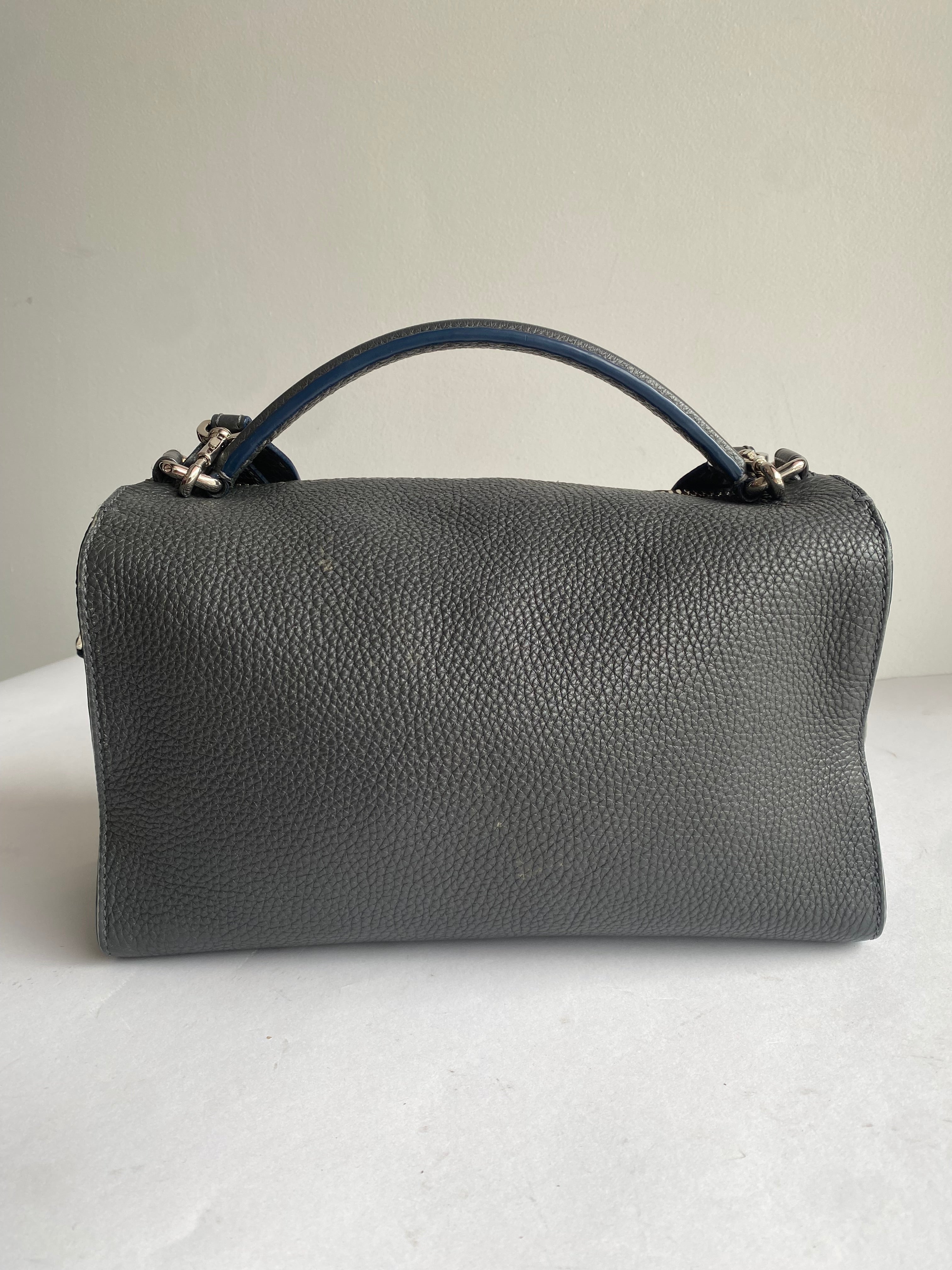 Fendi Slate Selleria Lei Boston Shoulder Bag