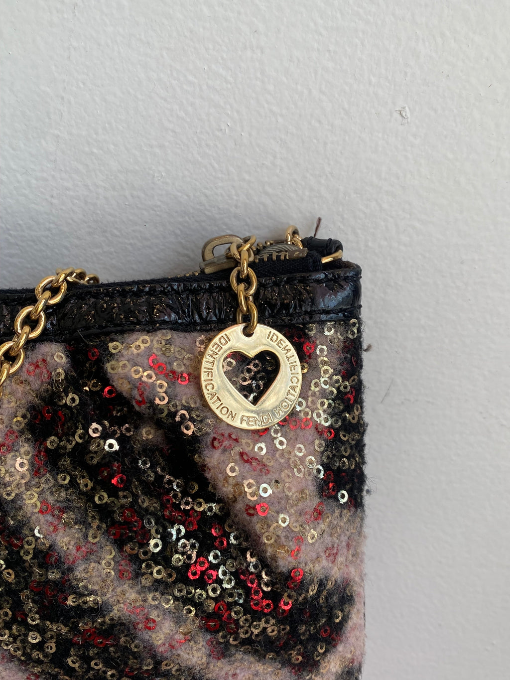 Fendi Sequin Chain Pochette Bag