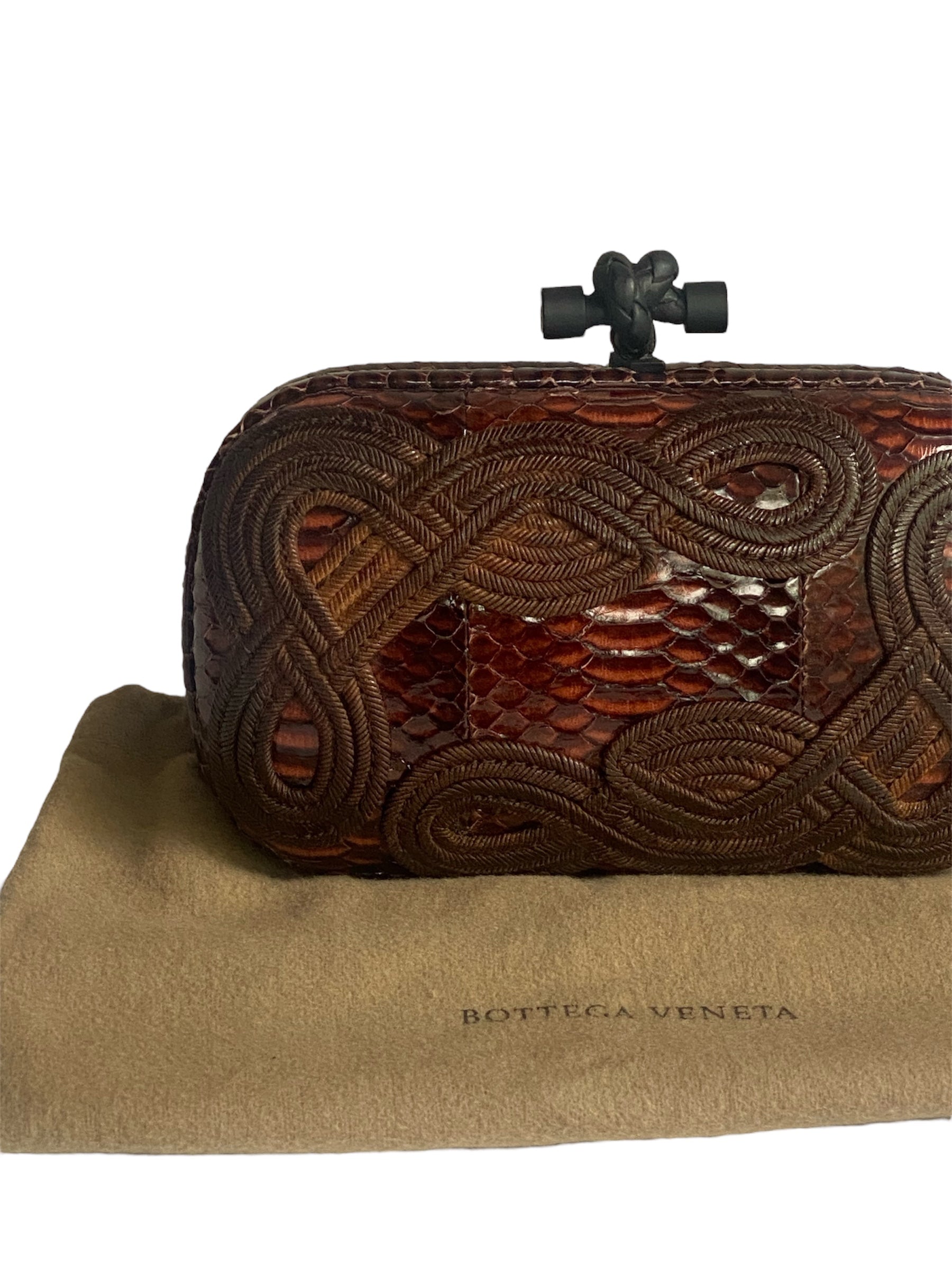 Bottega Veneta Python Knot Clutch