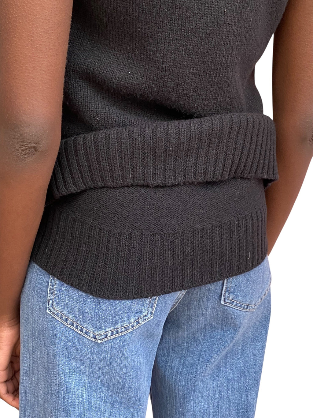 Maison Margiela Black Vintage Double Layered Wool Vest - S