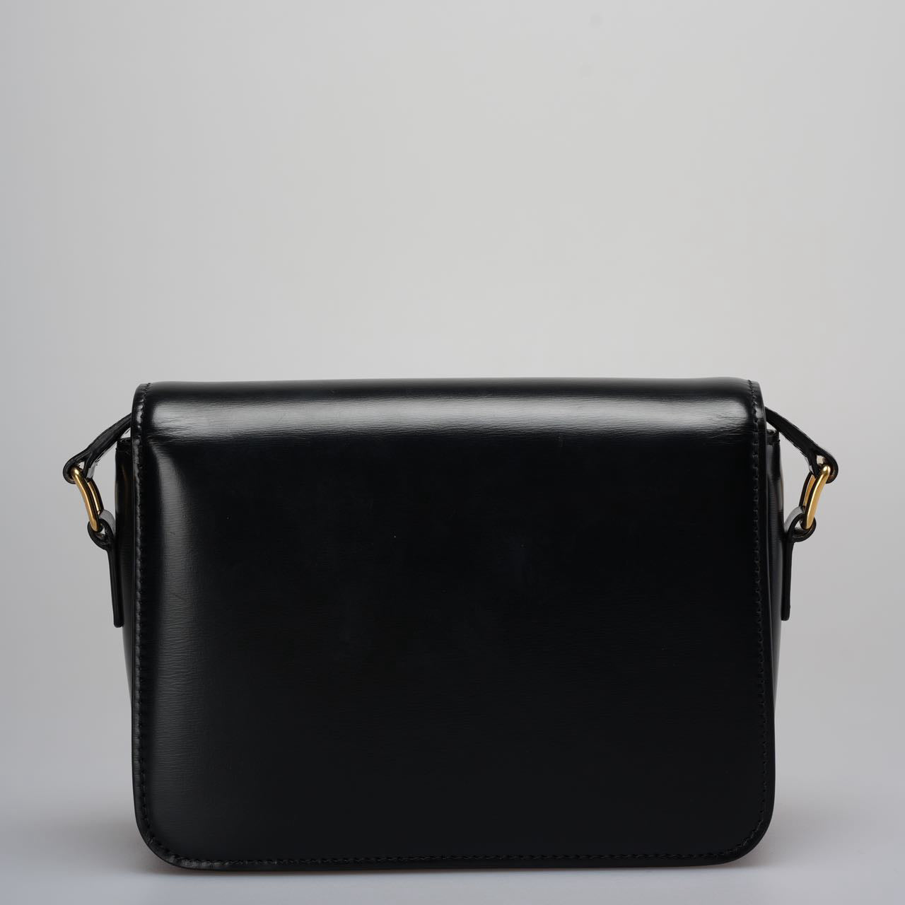Celine Black Triomphe Crossbody Bag Pre-Owned 2021 Small Calfskin