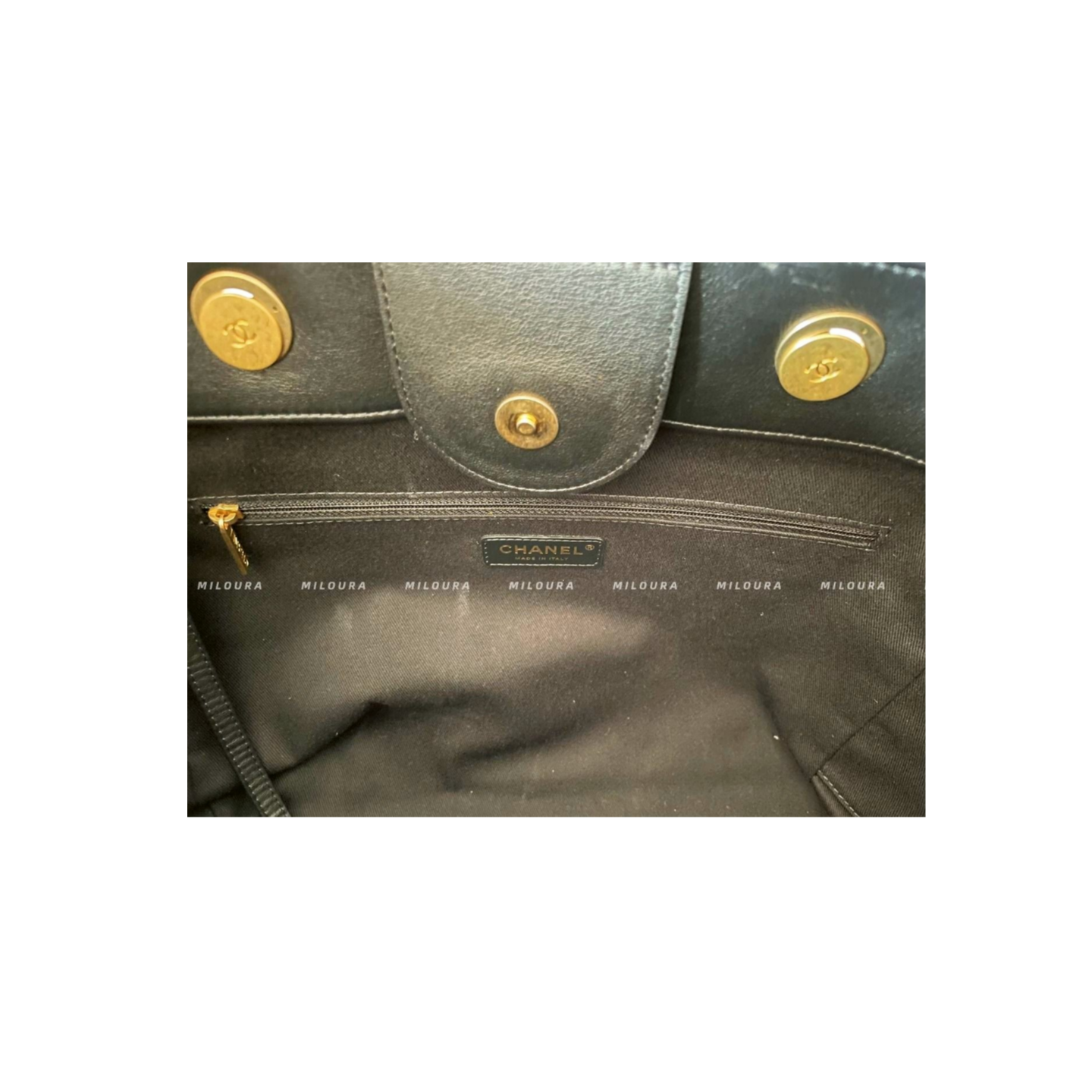 Chanel Black Large Deauville Tote Bag in Calfskin Leather Limited Edition