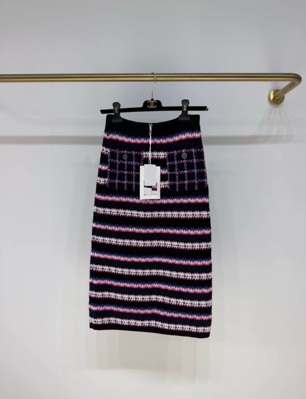 Chanel 24P Pink & Purple knitted Skirt