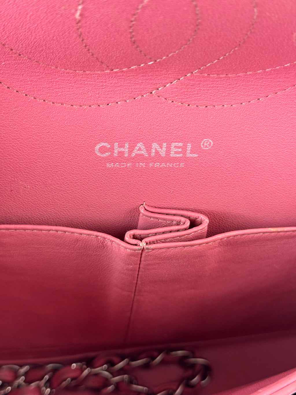Chanel Pink Classic Double Flap Bag with Silver Hardware in Jumbo Size