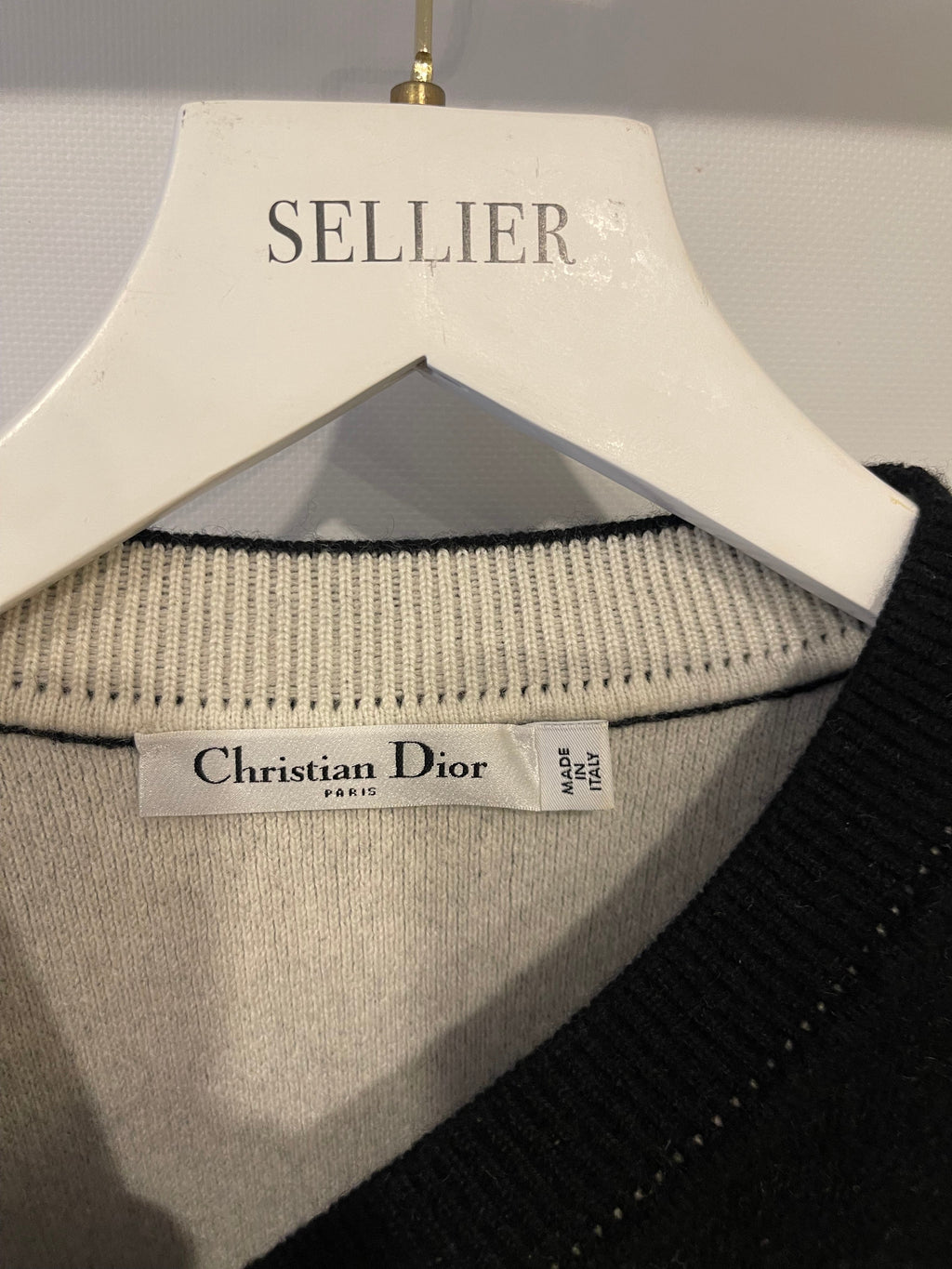 Christian Dior Black Chashmere J'Adior Jumper Size FR 34 (UK 6) RRP £1,700