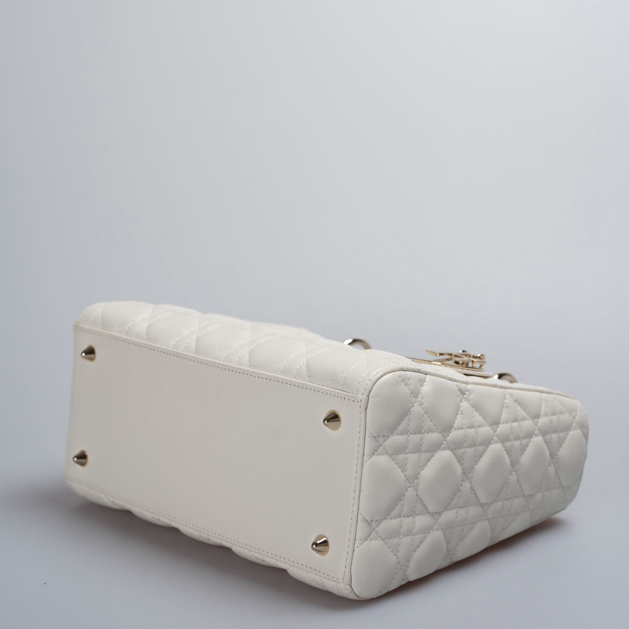 Christian Dior White Lady Dior Medium Bag