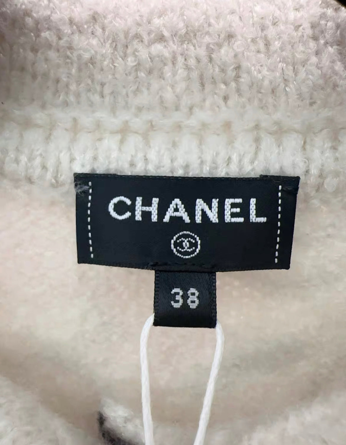 Chanel 23N coco neige Beige/Pink Cashmere igan size 38