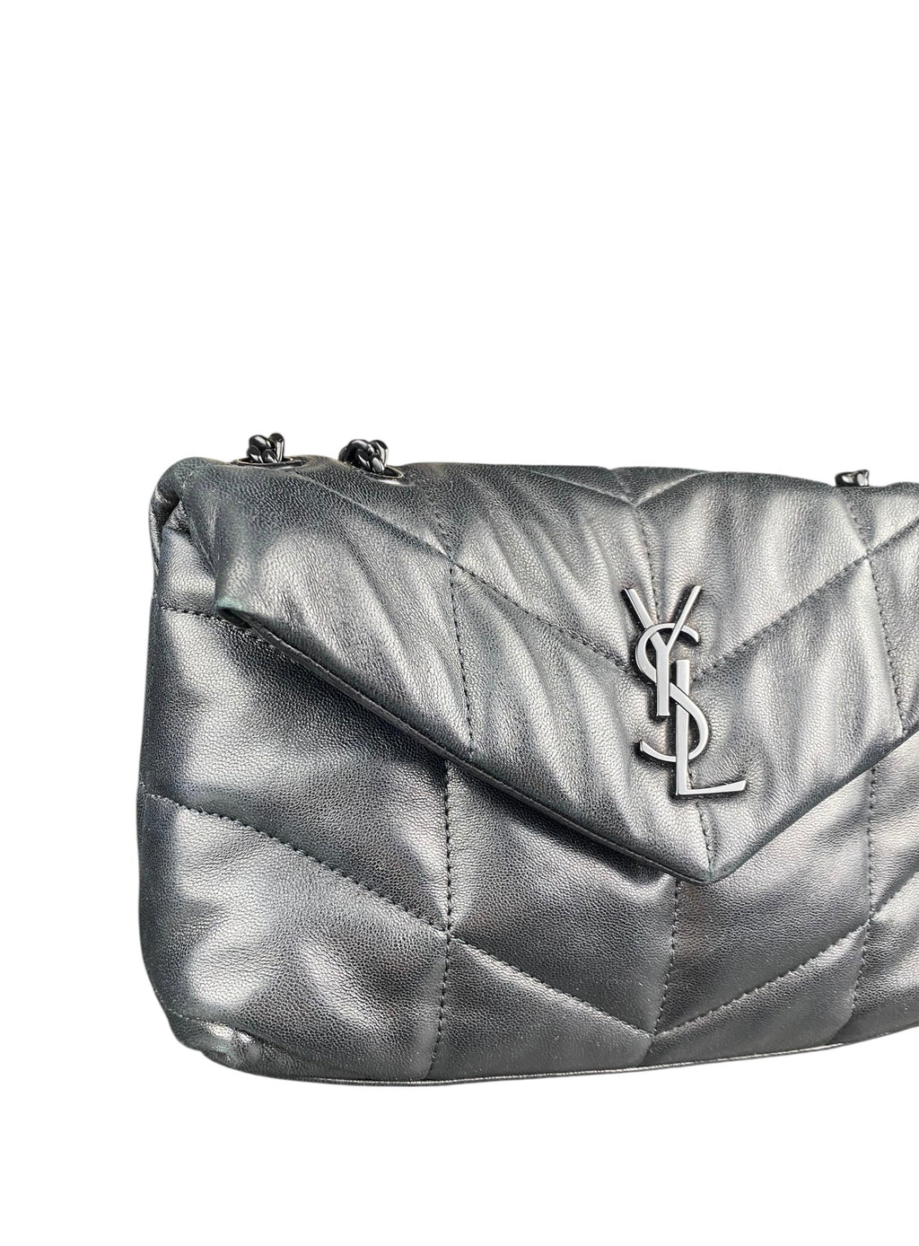 Saint Laurent Black Puffer Toy Lou Lou Shoulder Bag