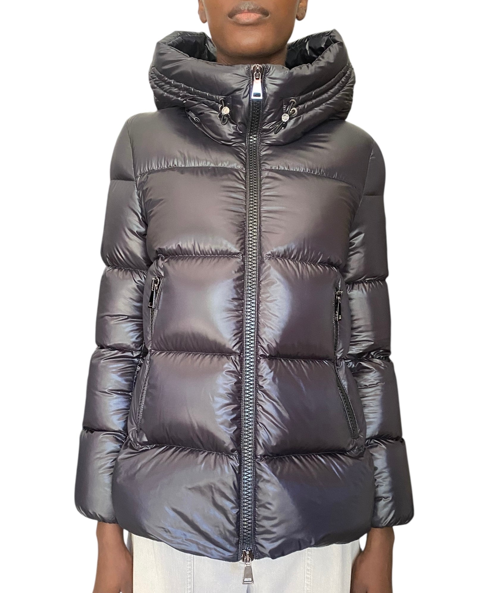 Moncler Black Seritte Short Down Parka - 1 / S