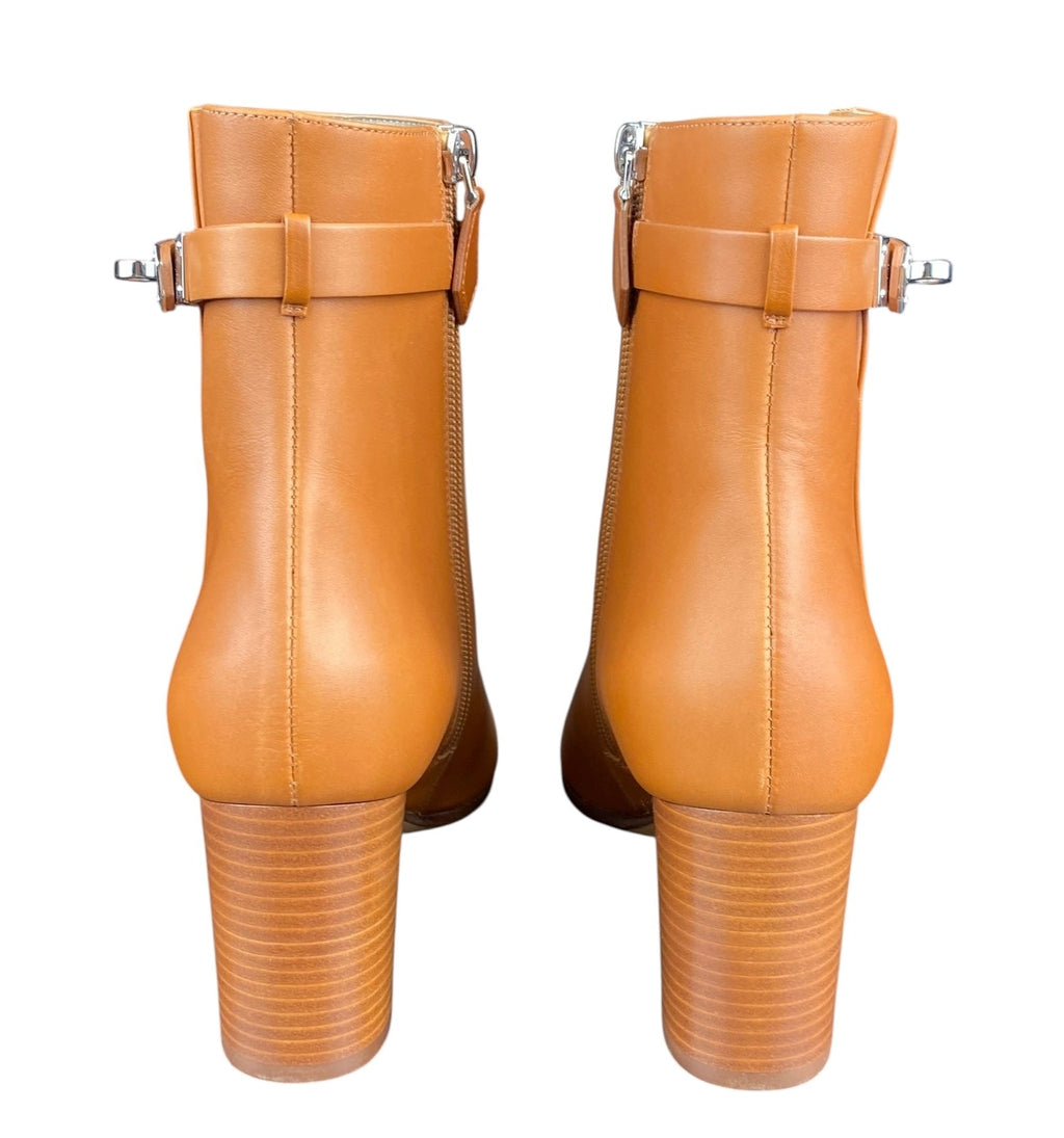 Hermes Gold Calfskin Saint Germain Buckle Boot PHW - 36.5