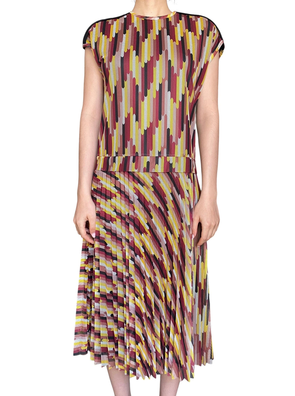 M Missoni Multi Printed Mesh Maxi Dress - 40