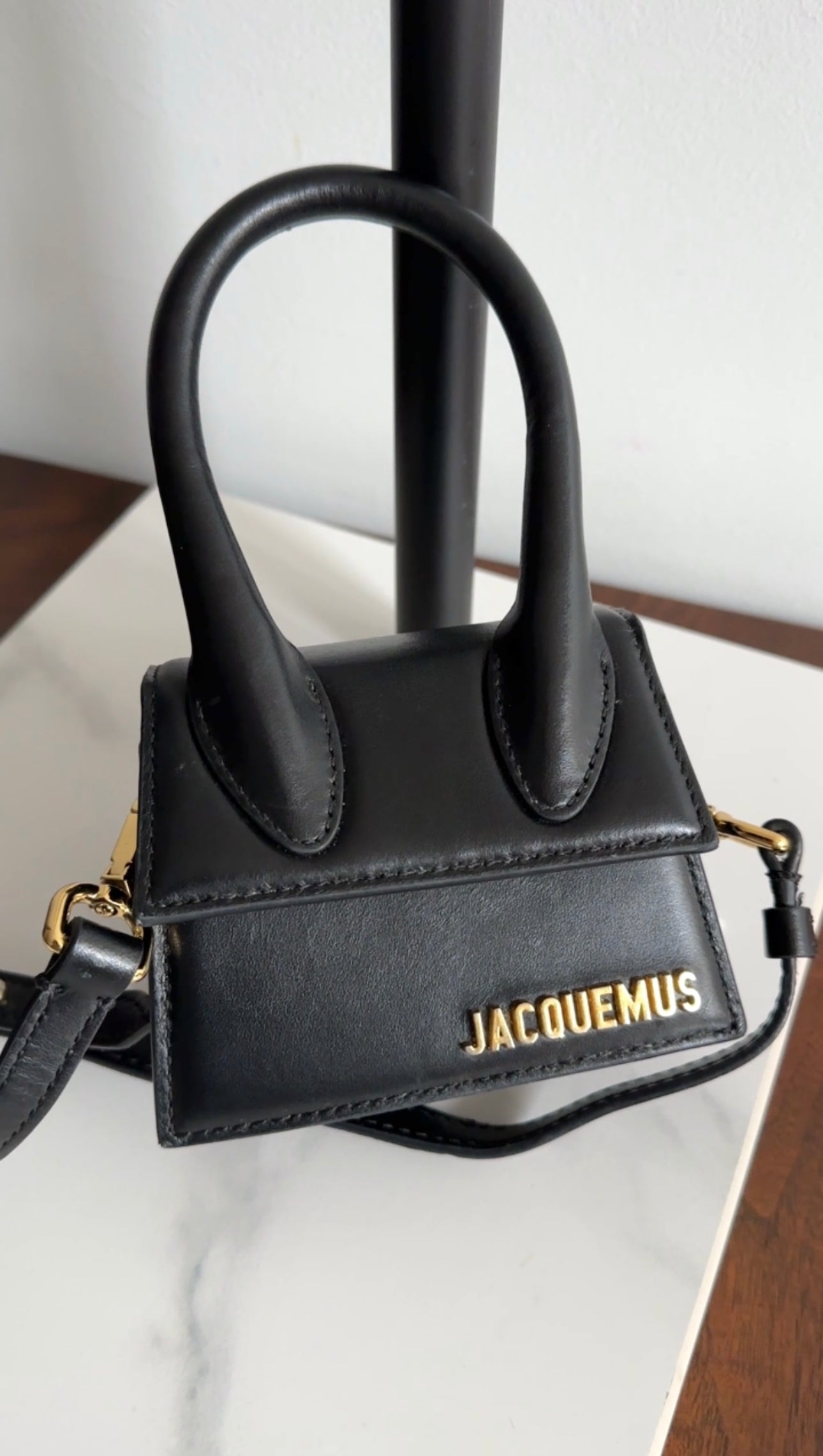 Jacquemus Le Chiquito Mini Black Leather Micro Bag