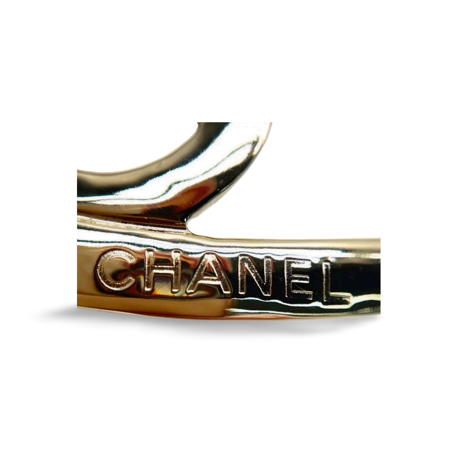Chanel Heart Hoop Earrings