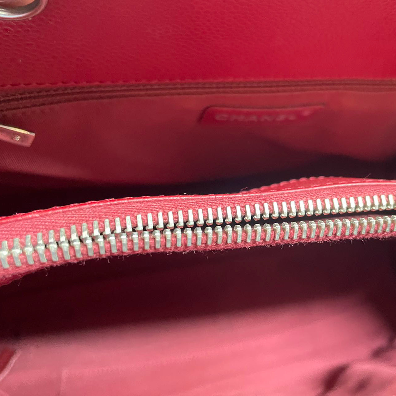 Chanel Burgundy gst Grand Shopping Tote Bag in caviar Leather with Silver Hardware