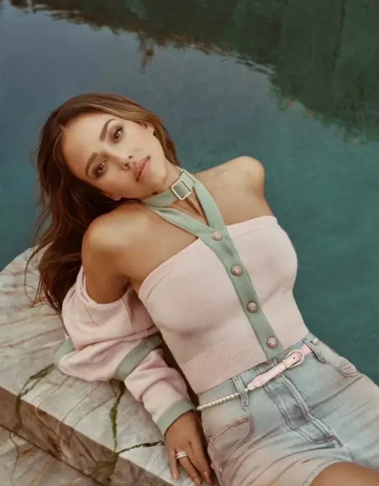 Chanel 24C Pink Denim shorts