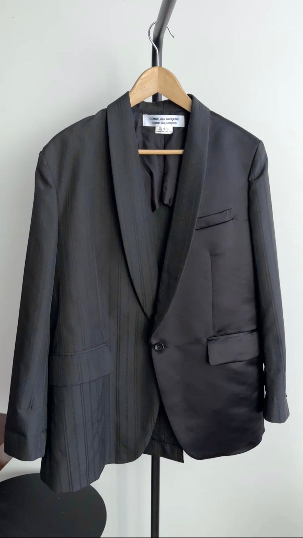 Comme des Garcons Black Split Tuxedo Oversized Blazer - S/M