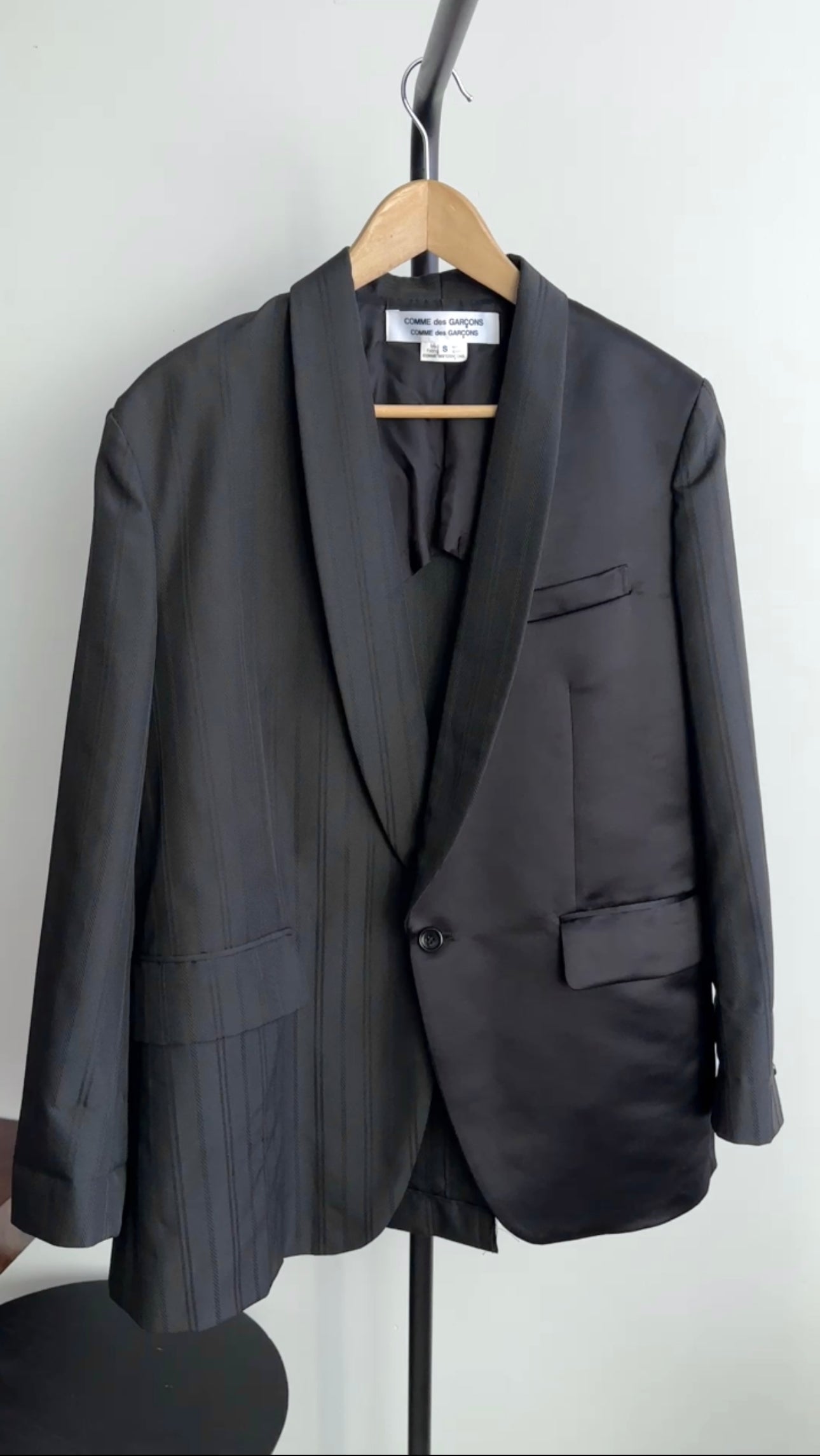 Comme des Garcons Black Split Tuxedo Oversized Blazer - S/M