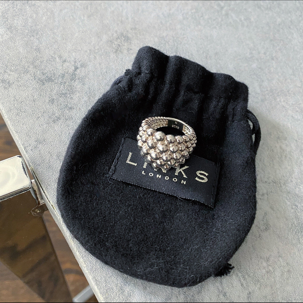 Links of London Sterling Silver Effervescence Bubble Ring - 6.5