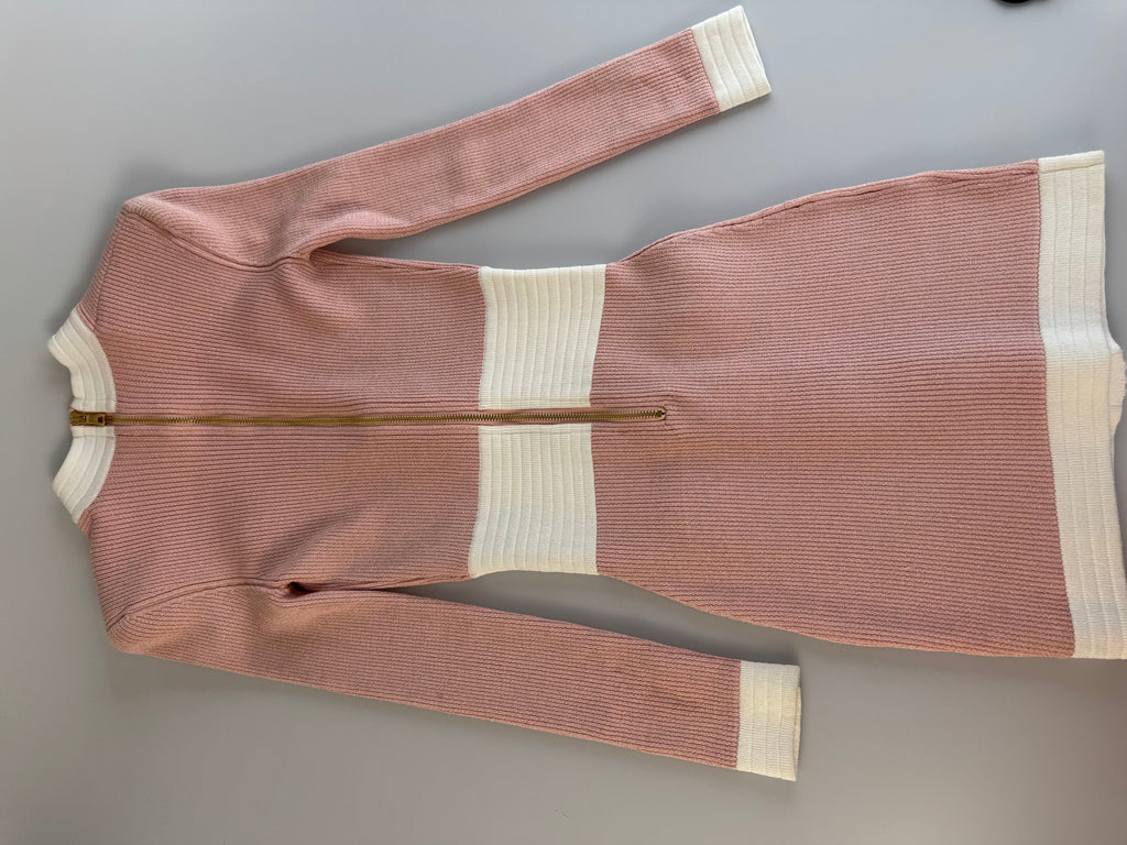 Balmain pink white dress FR 34