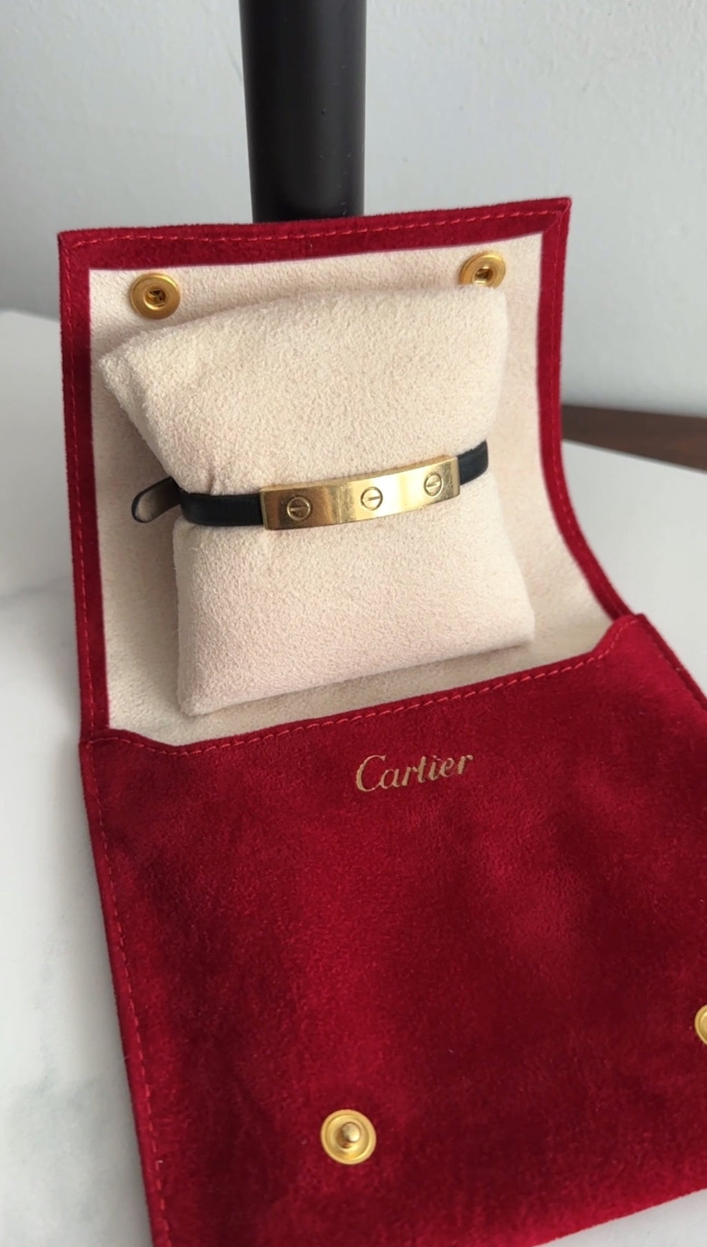 Cartier 18K Gold Love Slide Bar Bracelet