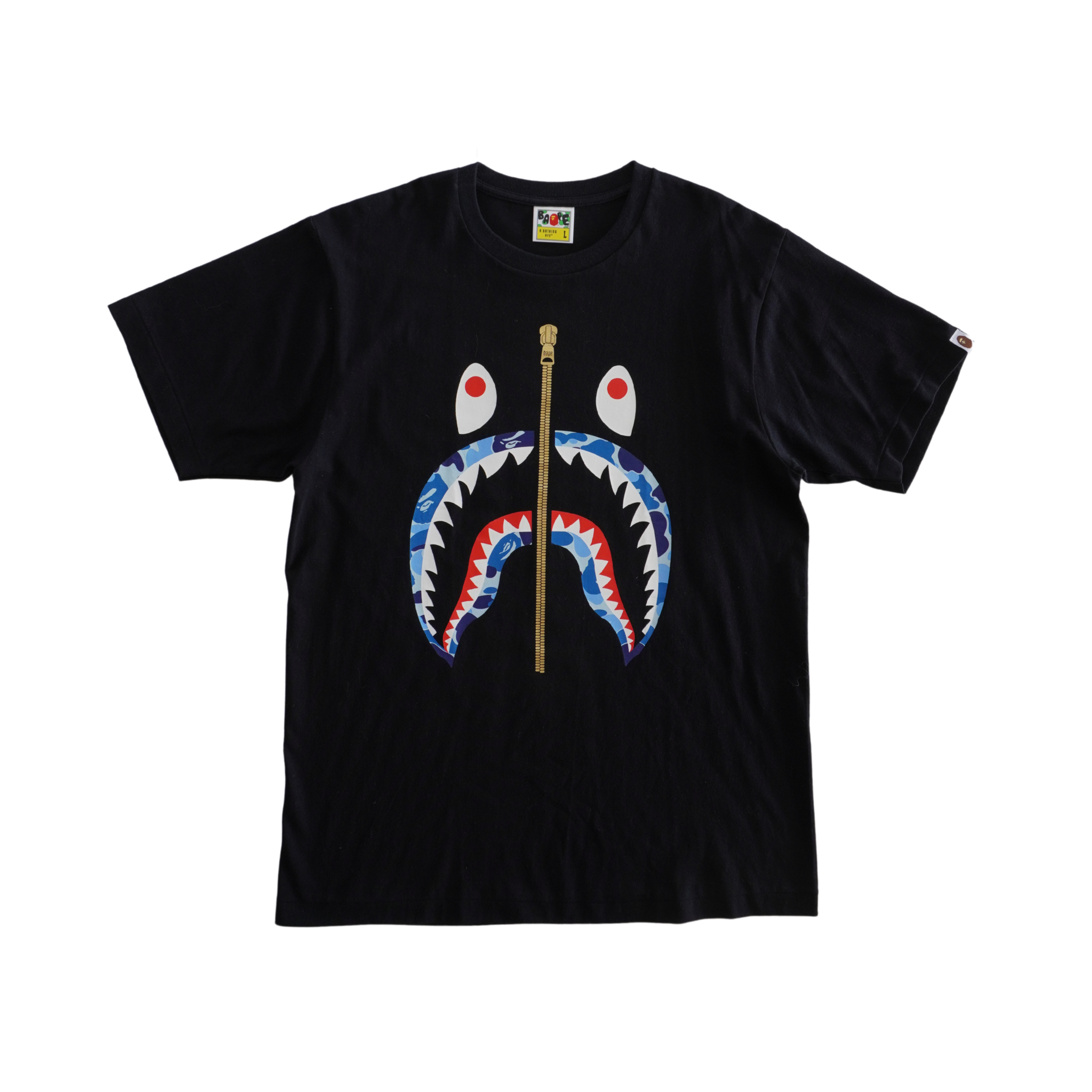 Bape 'Shark Face' T-Shirt- Men's L