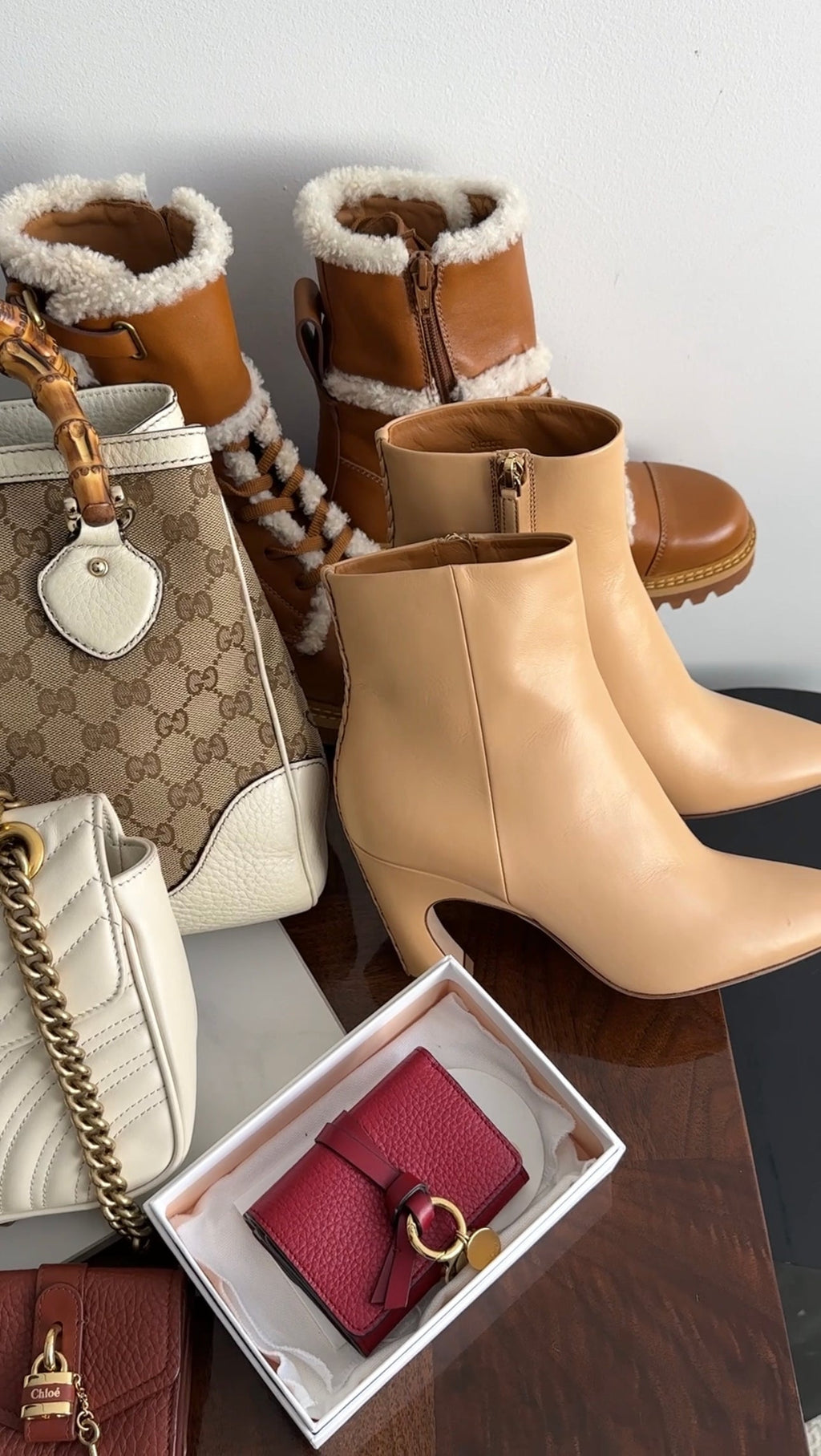 Chloe Oli Butterscotch Leather Heel Ankle Boots - 37