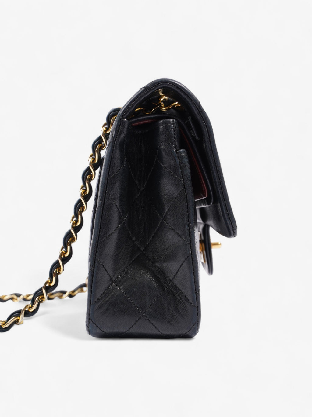 Chanel Classic Double Flap Black Lambskin Leather Small