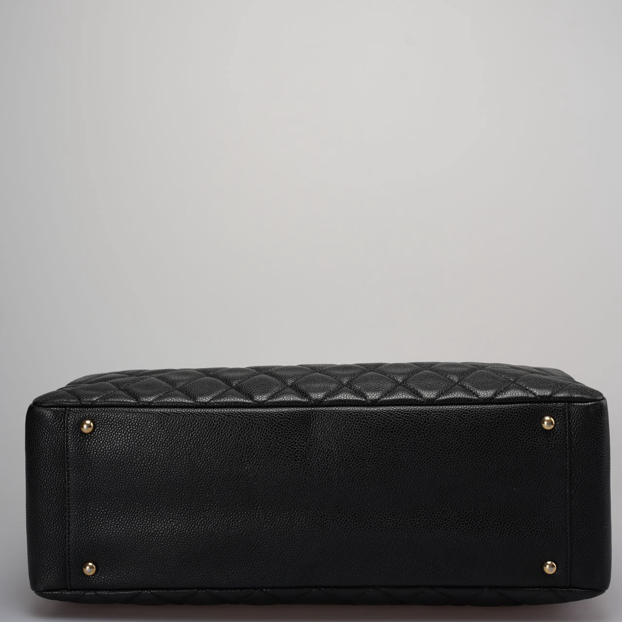 Chanel Large Grand Shopping Tote Black GST Bag in Caviar Leather with Gold Hardware