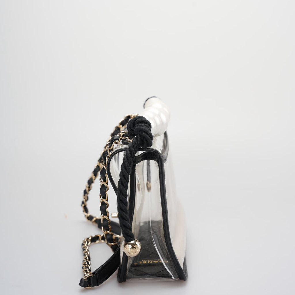 Chanel Sand By The Sea Classic Flap Bag Medium with Pearl Strap – 2018 Collection