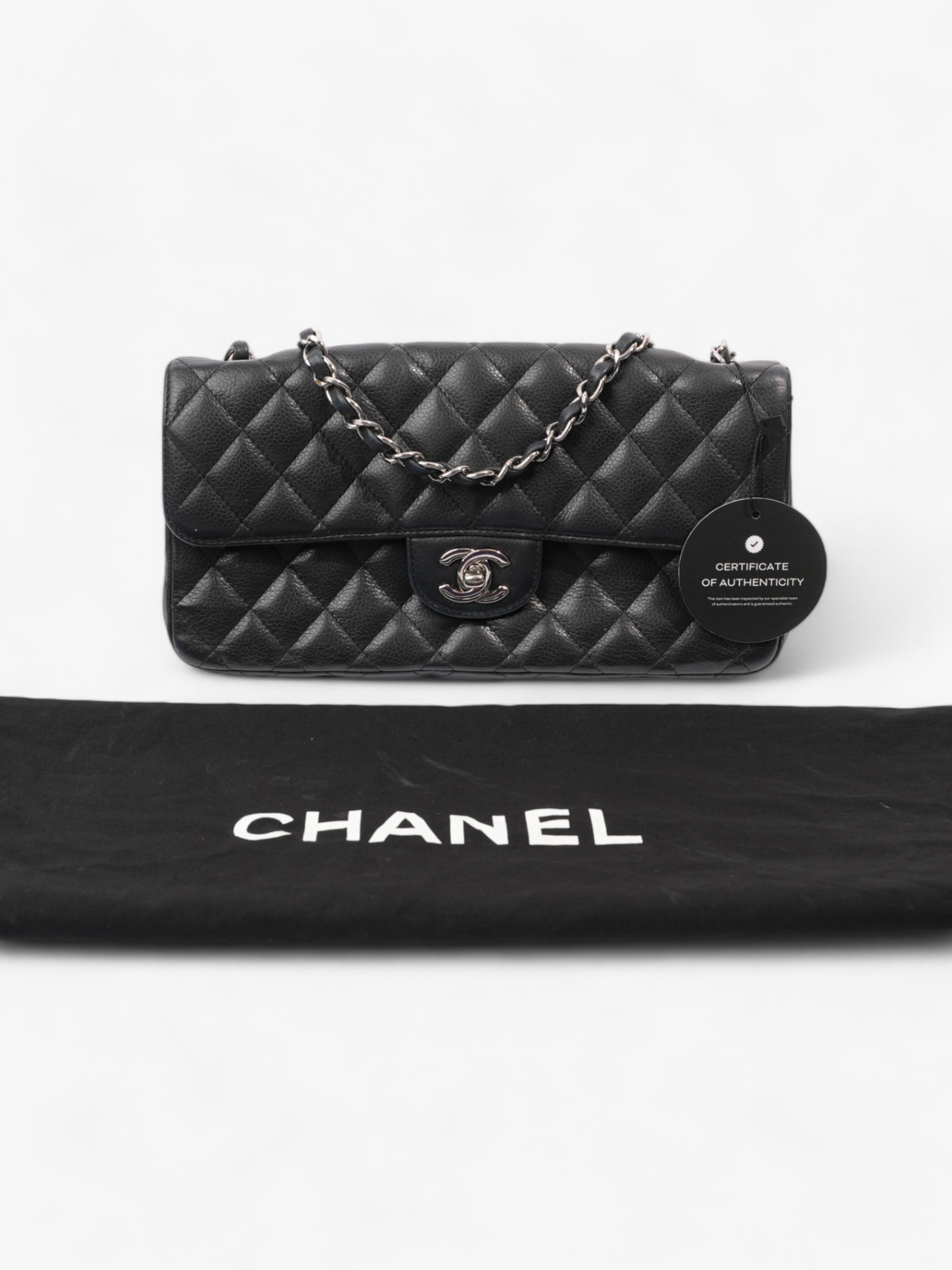 Chanel East West Black Caviar Leather