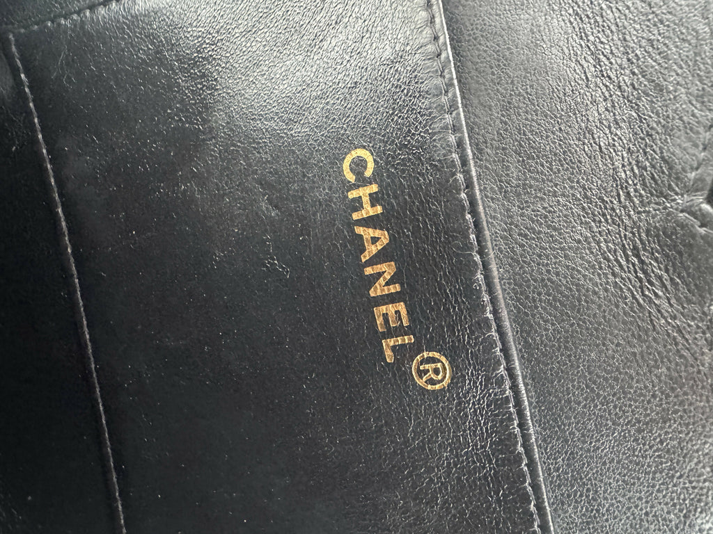Chanel 1995 Vintage Barbie Black Heart Vanity Bag
