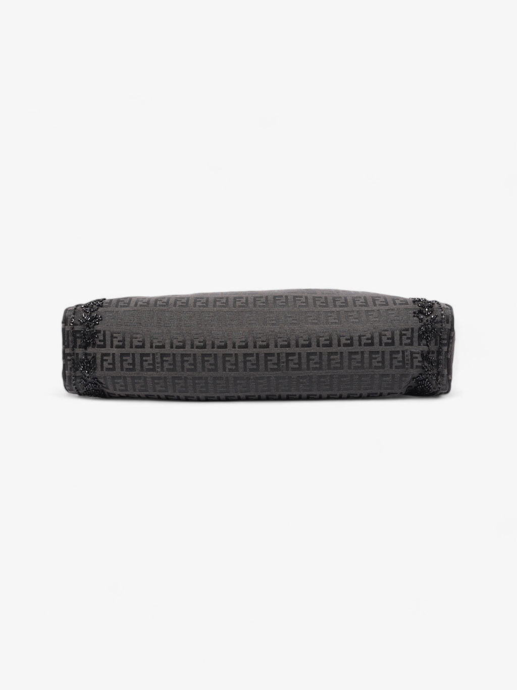 Fendi Embellished Bowler Bag Black Zucca Canvas