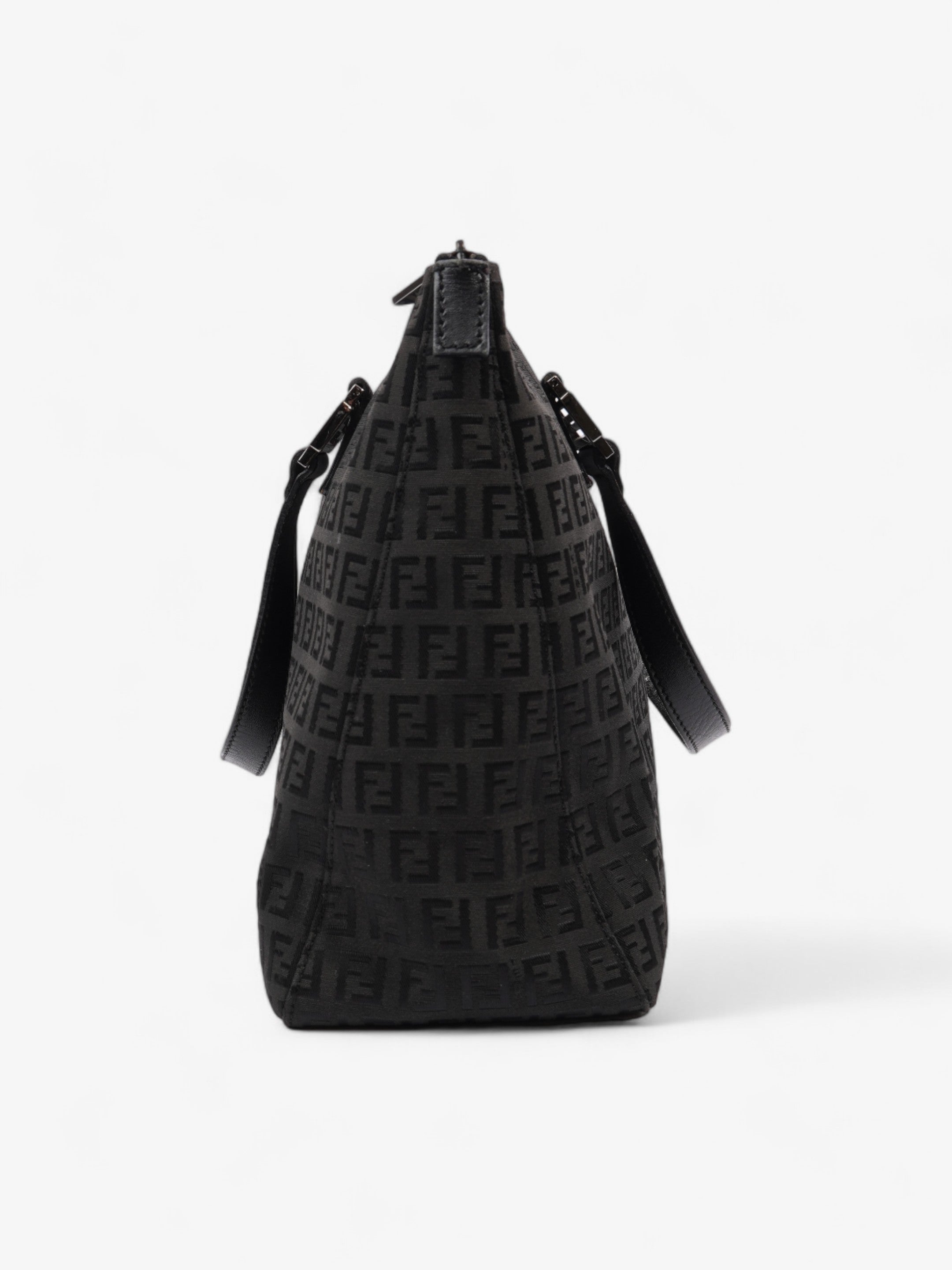 Fendi Zucca Tote Black Canvas