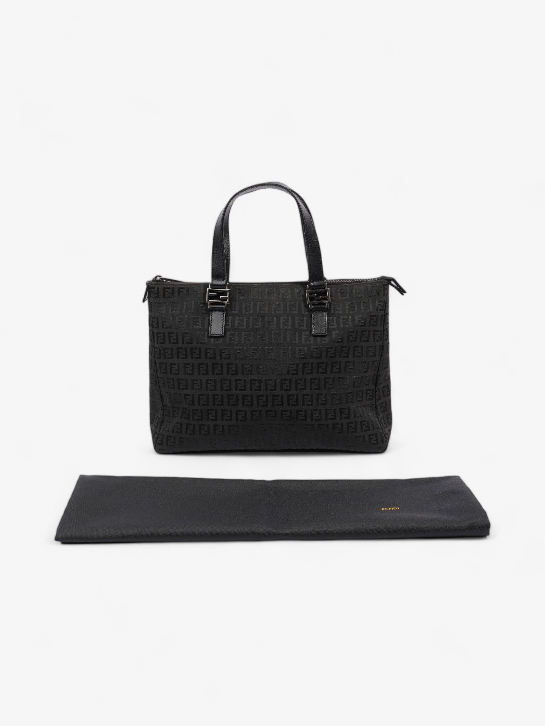 Fendi Zucca Tote Black Canvas