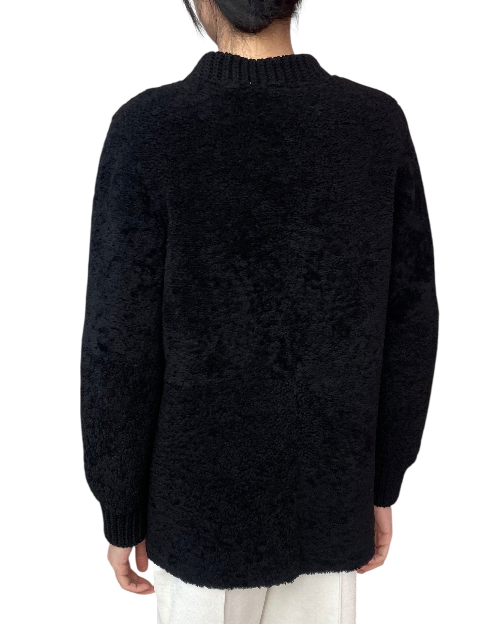 M Missoni Black Shearling igan - 40 / US 6
