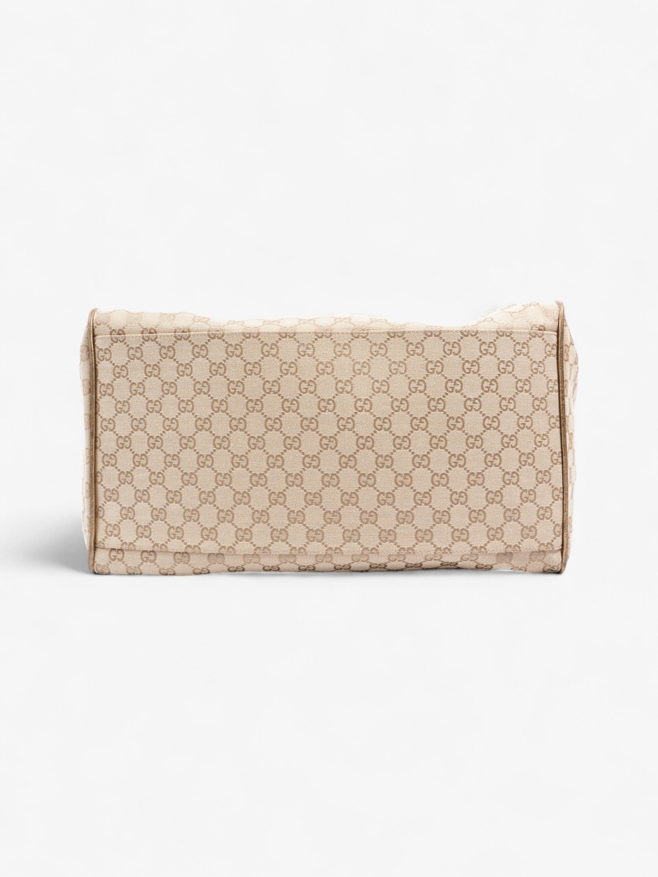Gucci Interlocking G Travel Bag GG Supreme / Gold / Pink Canvas