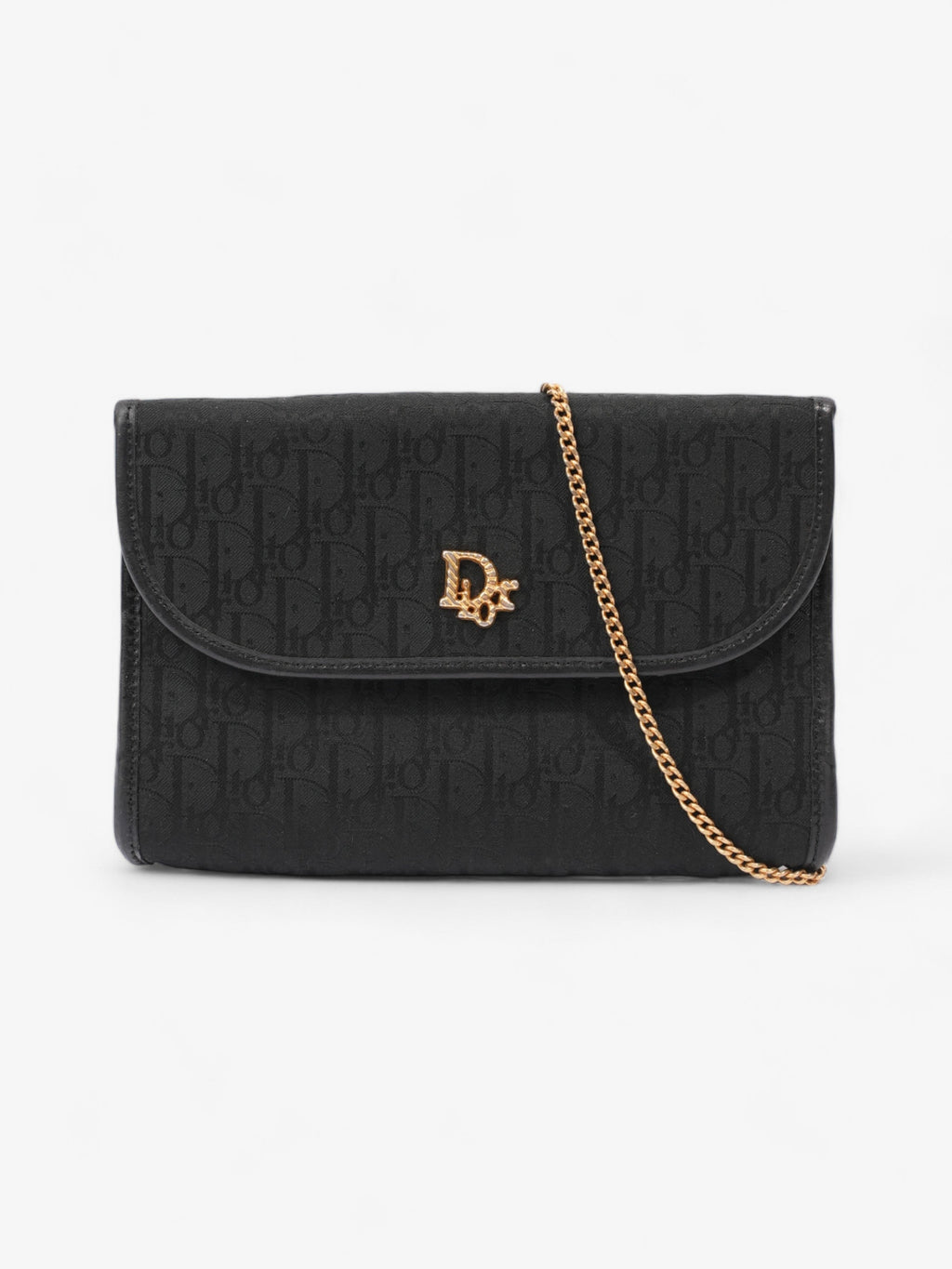 Christian Dior Vintage Trotter Chain Black Diorissimo Canvas