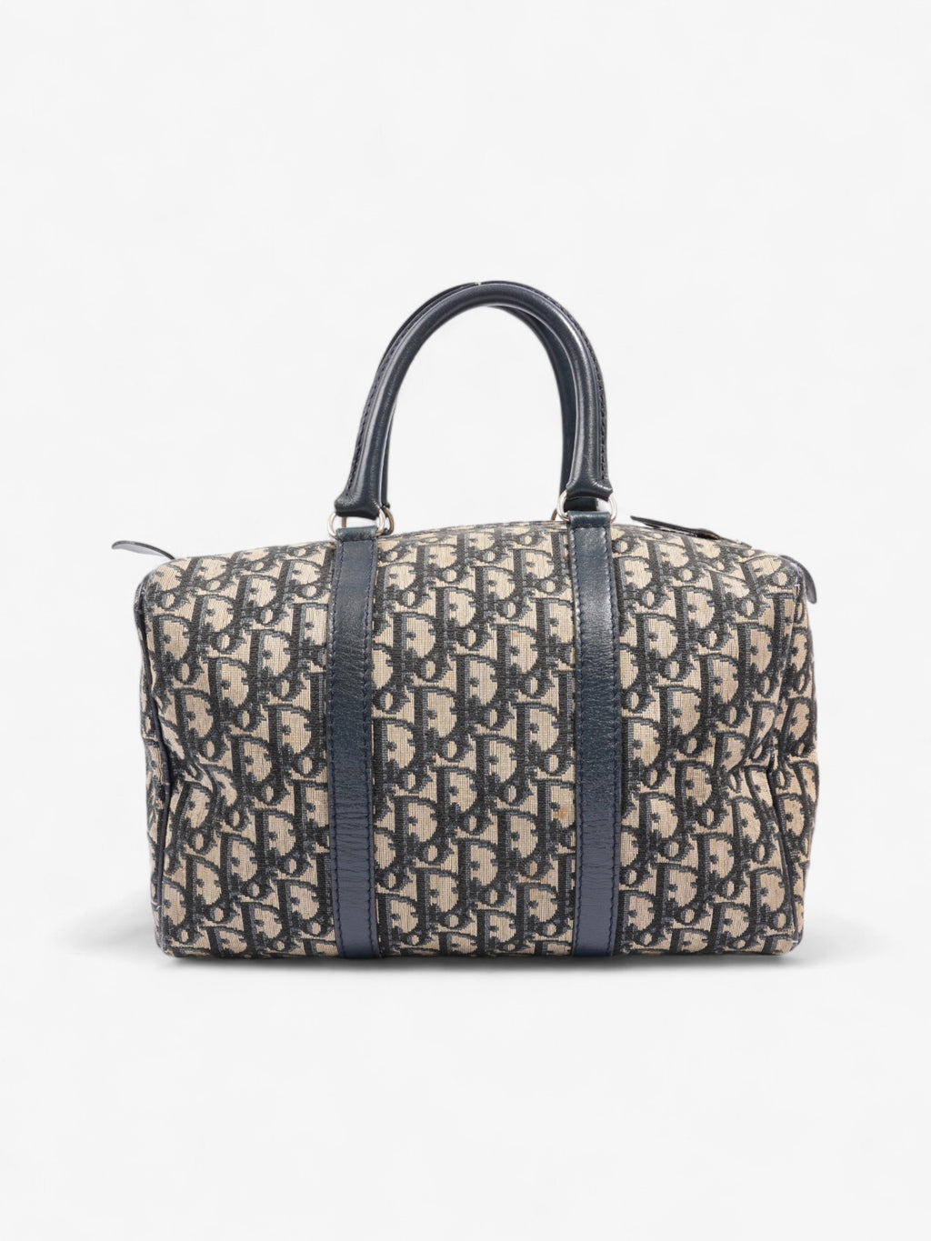 Christian Dior Boston Bag Navy Blue Canvas