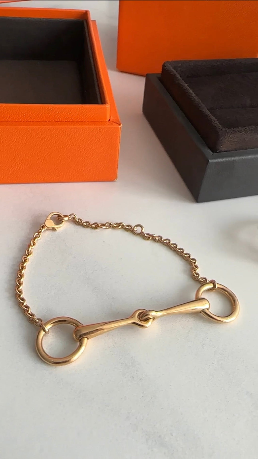Hermes Filet D’Or 18k Rose Gold Very Small Model - 5.5 - 6.5”