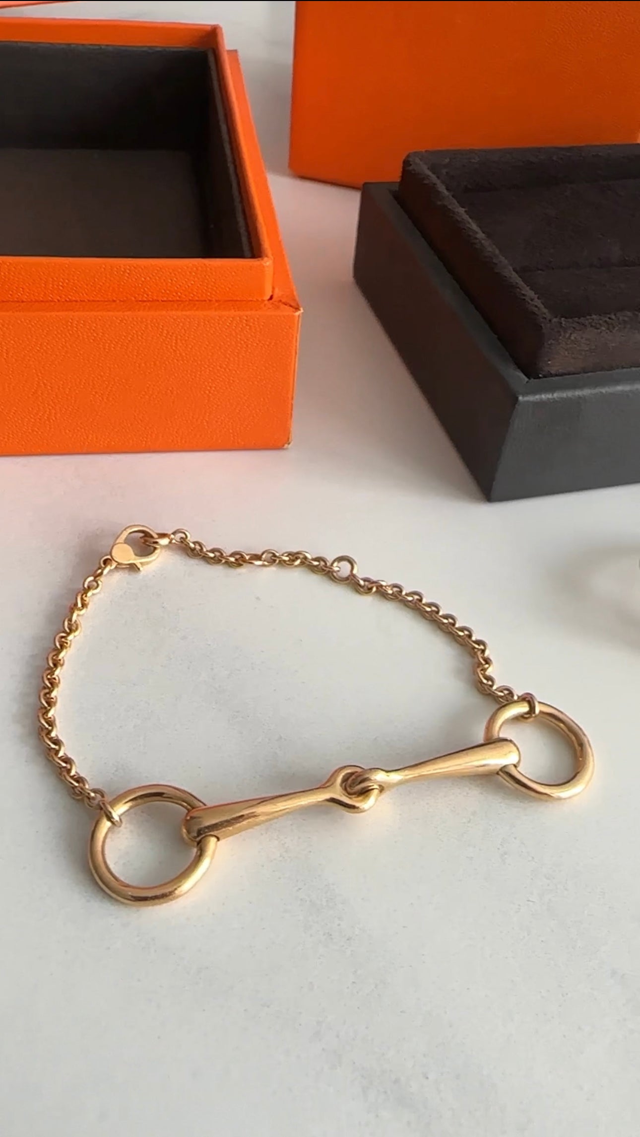 Hermes Filet D’Or 18k Rose Gold Very Small Model - 5.5 - 6.5”