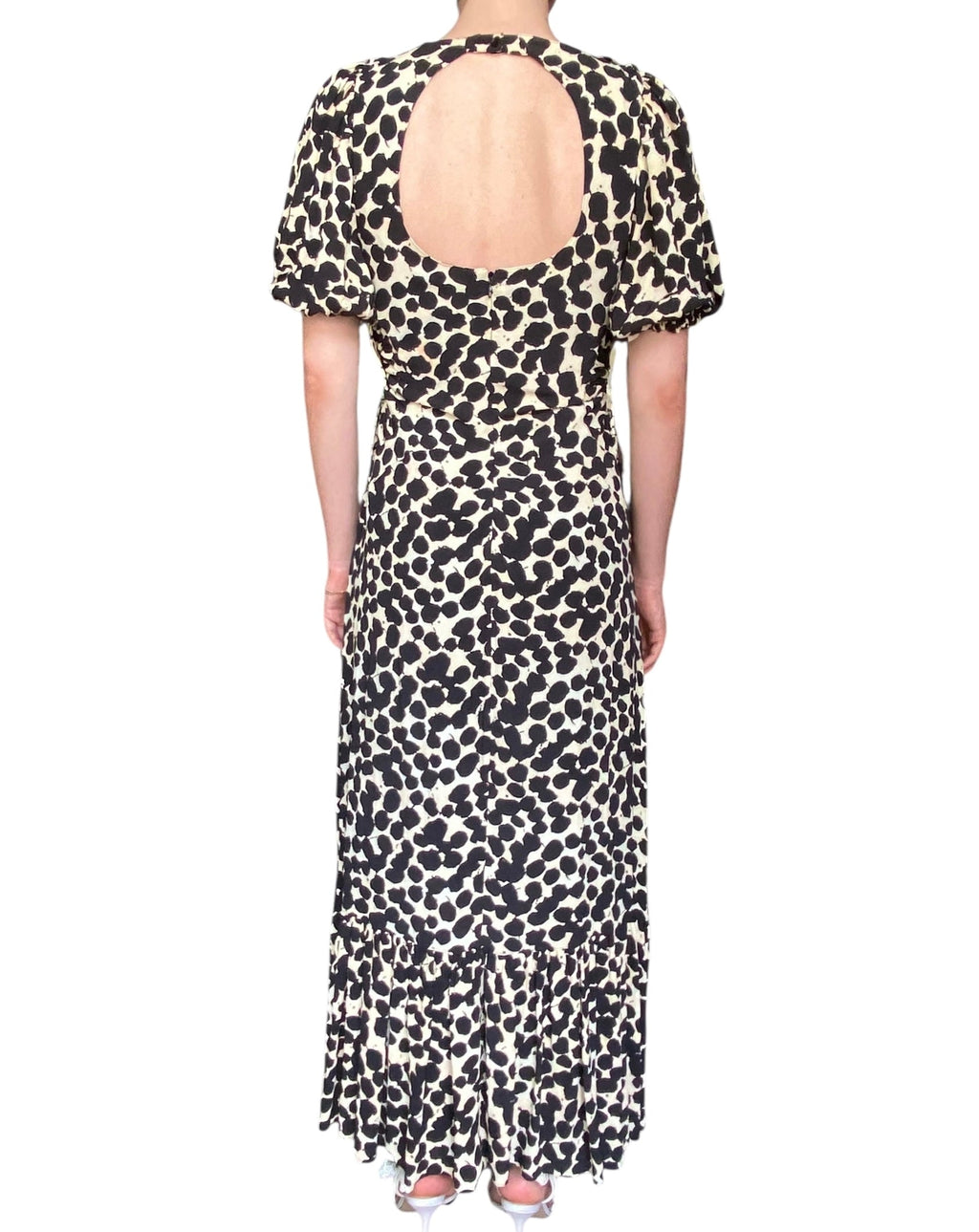Proenza Schouler Textured Crepe Painted Dot Cinched Dress - 6