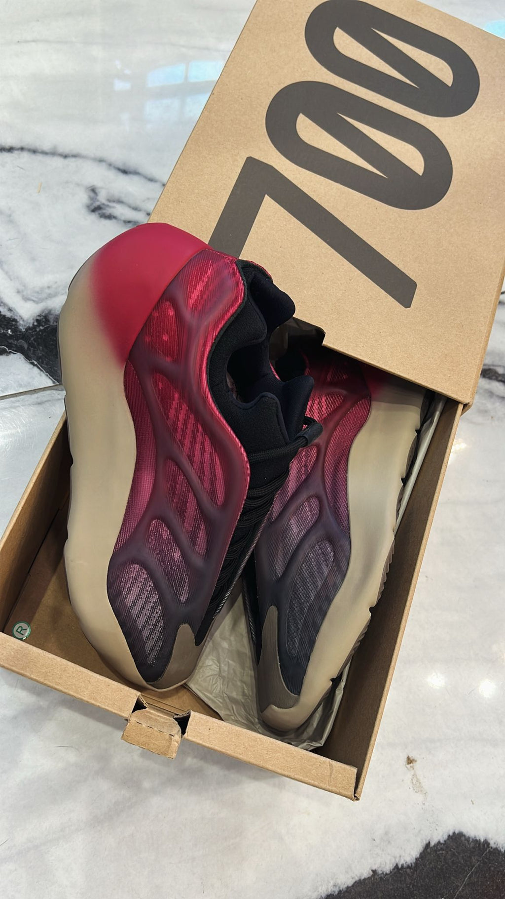 ADIDAS YEEZY 700 V3 FADE CARBON SNEAKERS