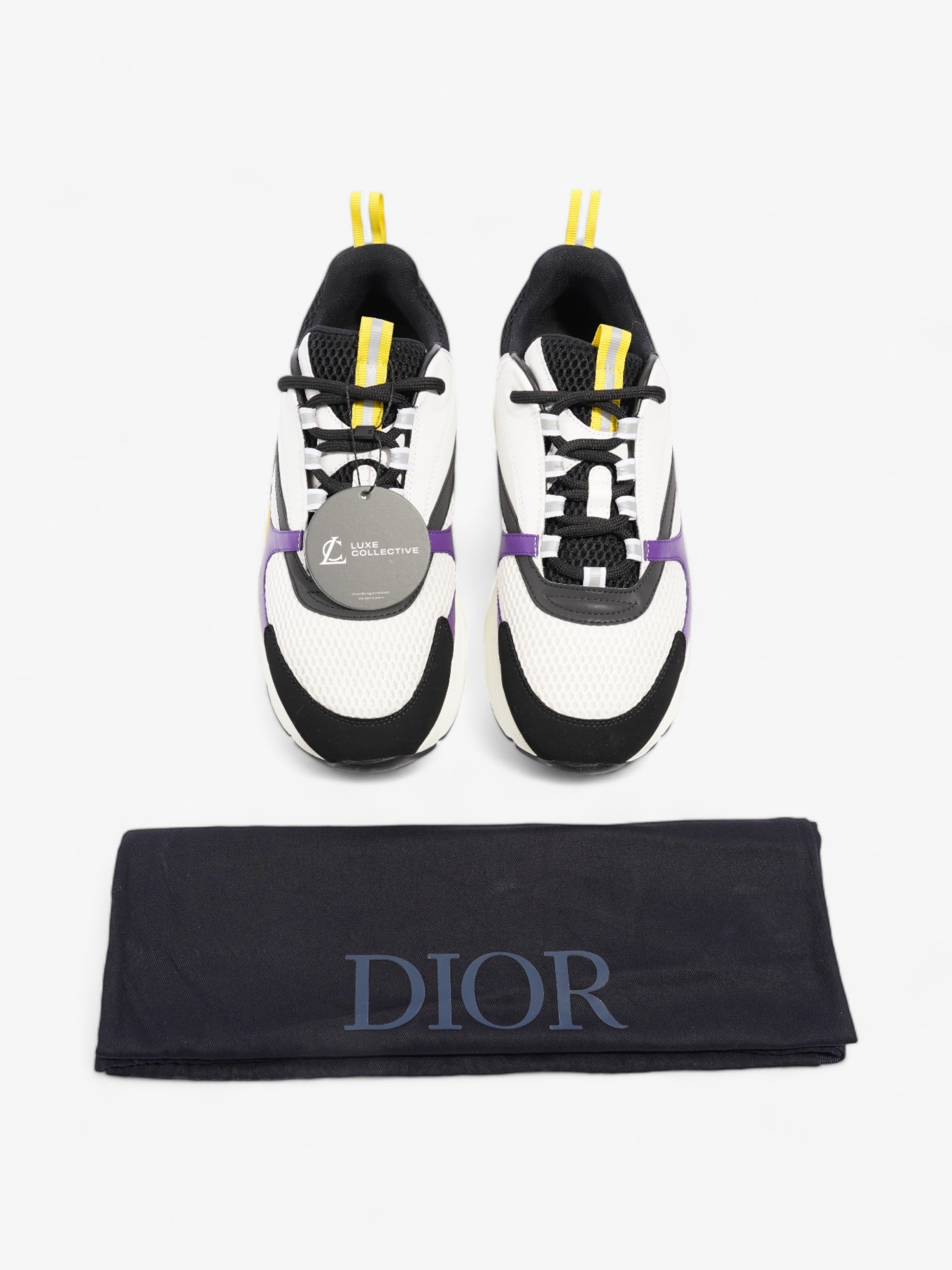 Christian Dior B22 White / Purple / Yellow Mesh EU 42 UK 8