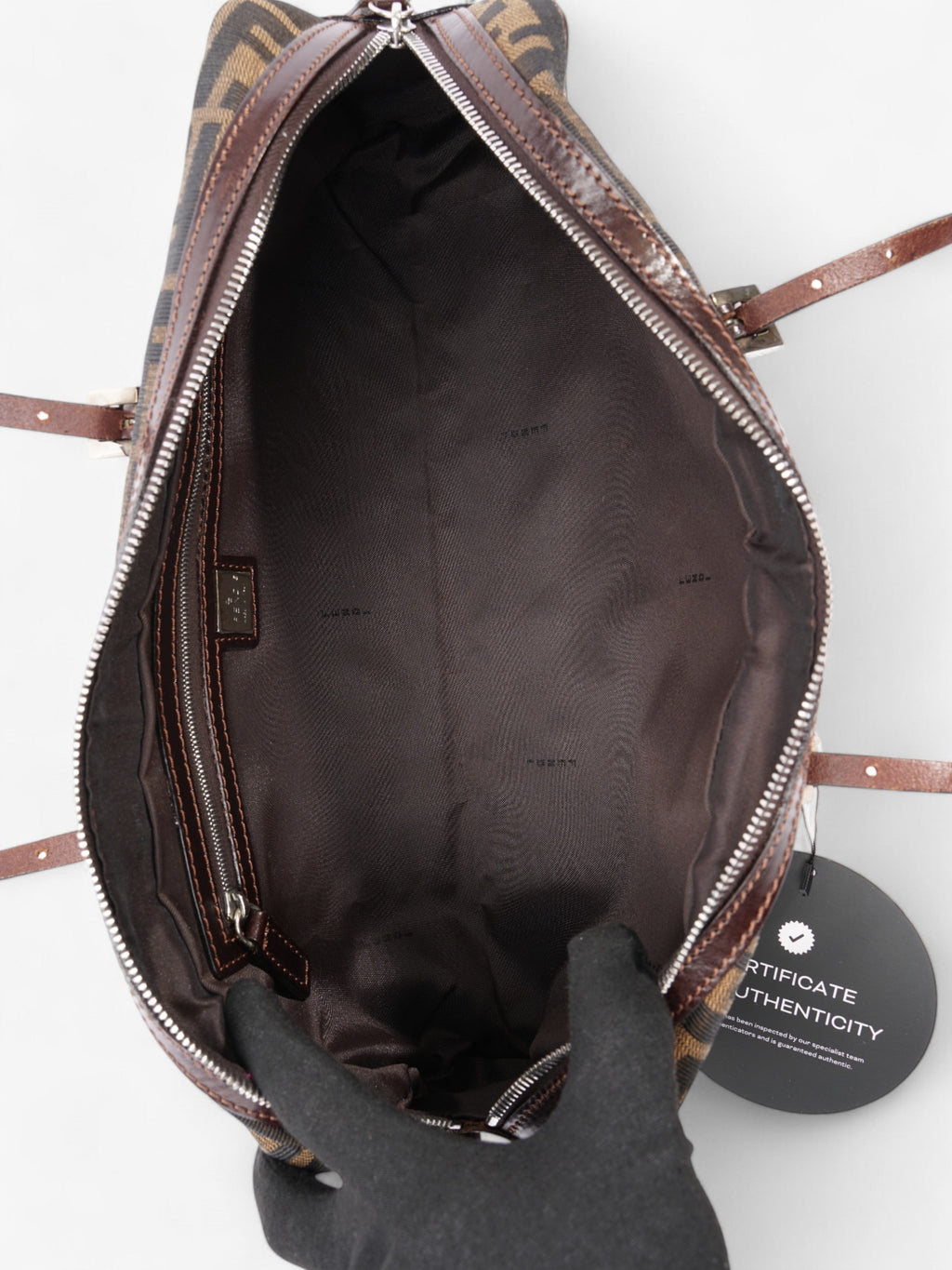 Fendi Zucca Shoulder Bag Brown / Tobacco Canvas