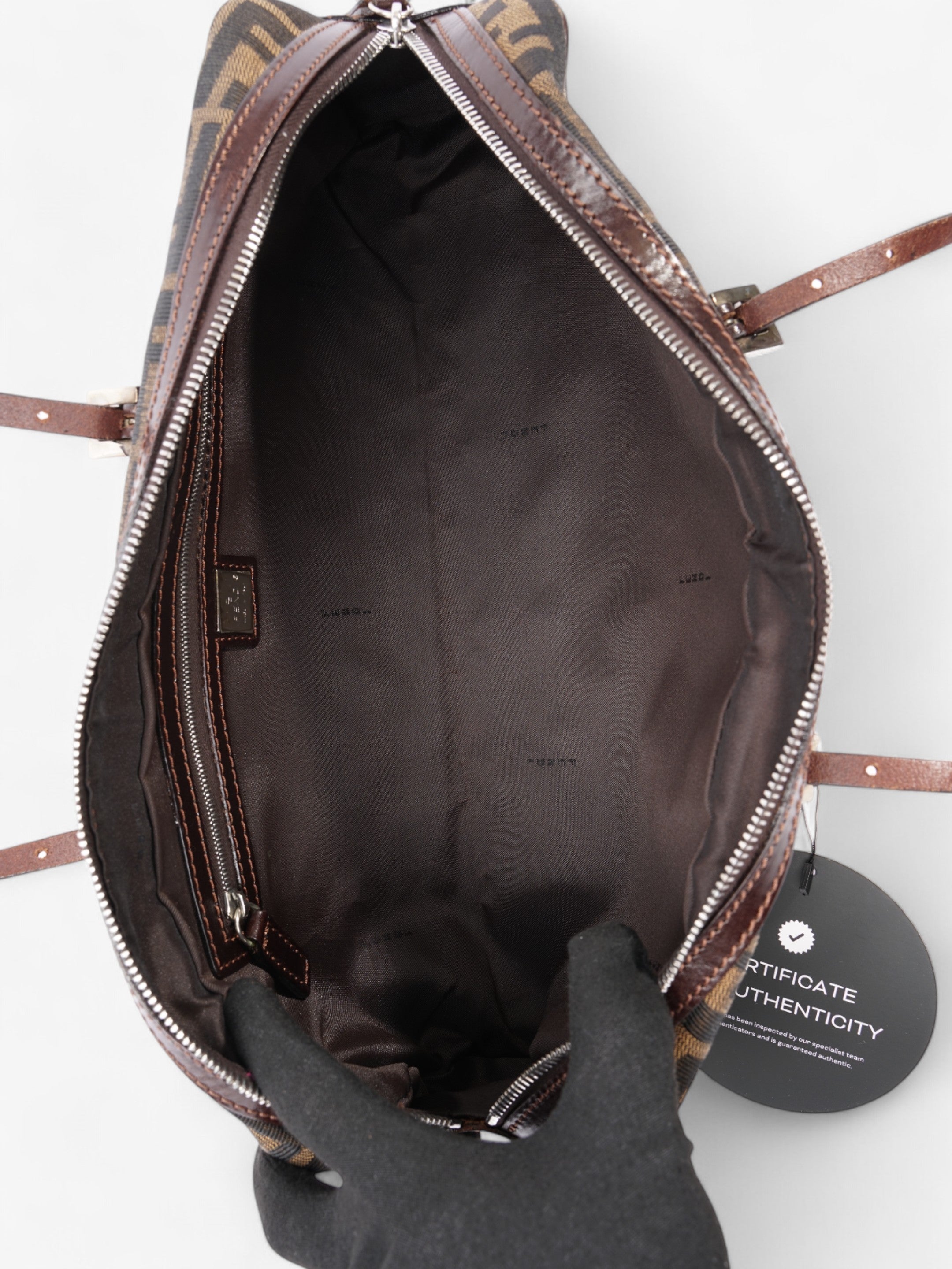 Fendi Zucca Shoulder Bag Brown / Tobacco Canvas