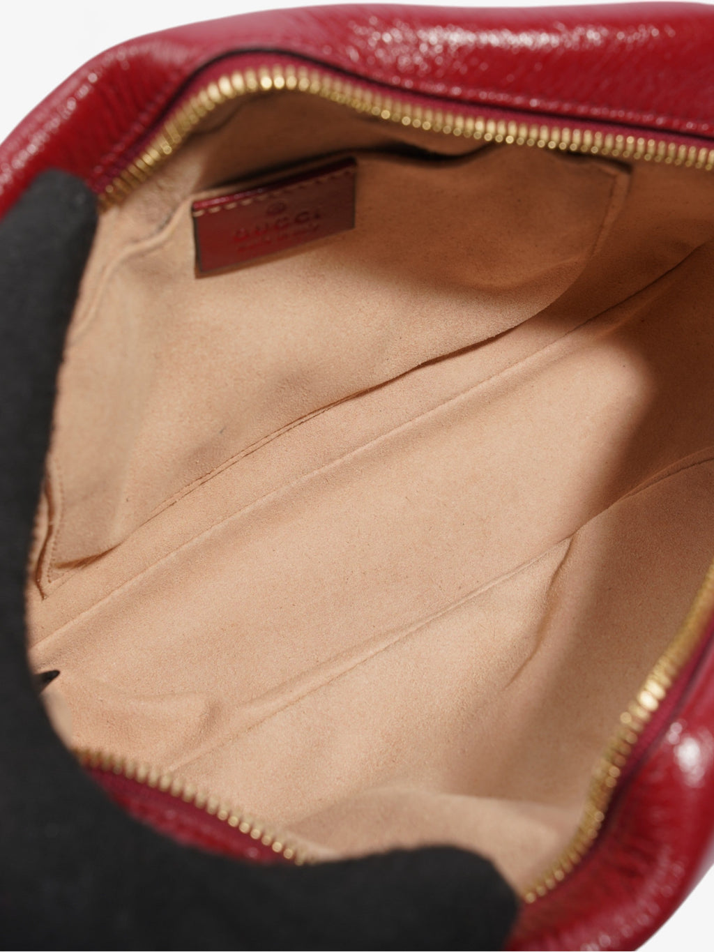 Gucci Marmont Chain Shoulder Beige / Red Canvas Small
